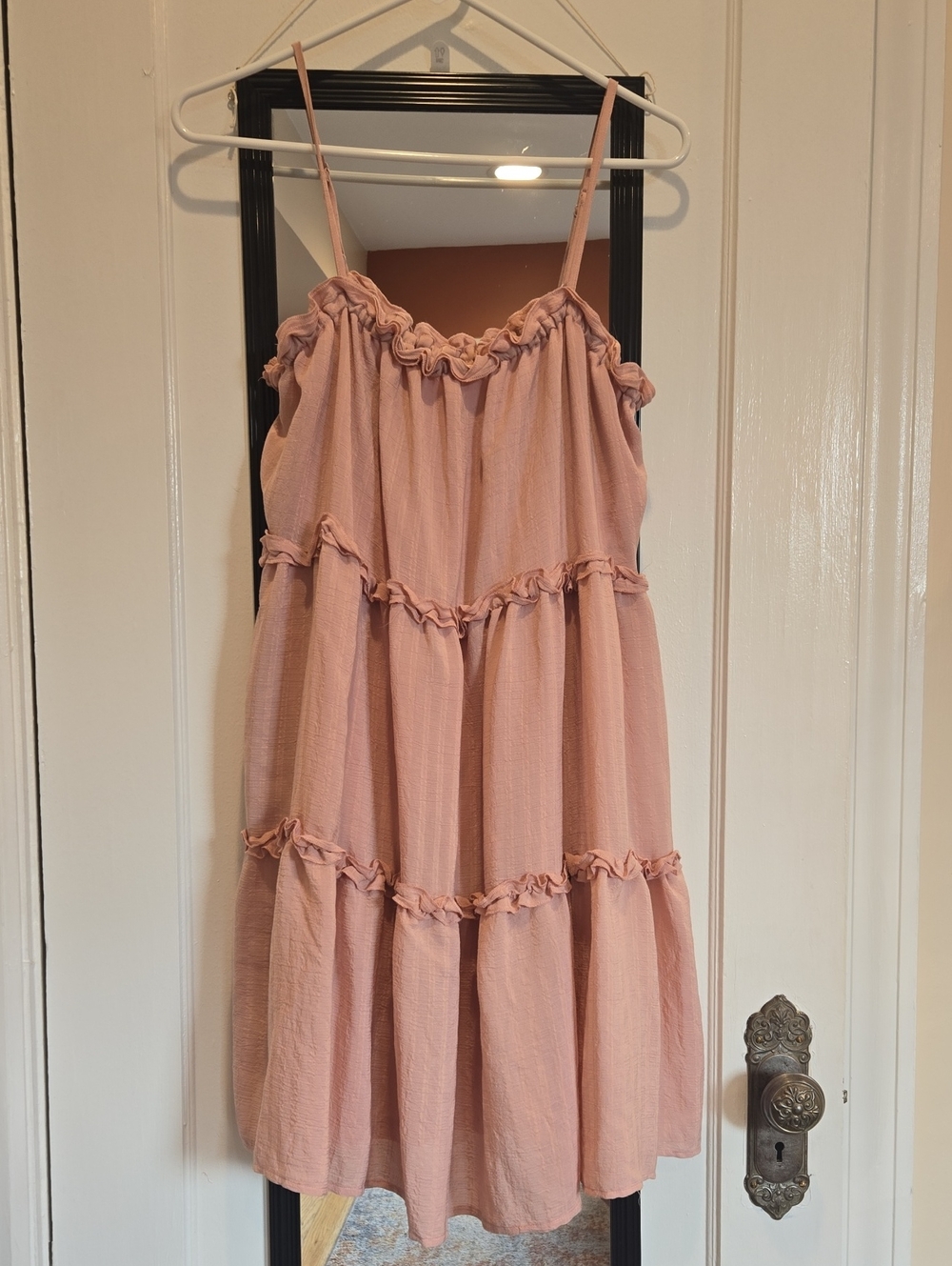 Pink Ruffle Tiered Strapless Dress | NWOT